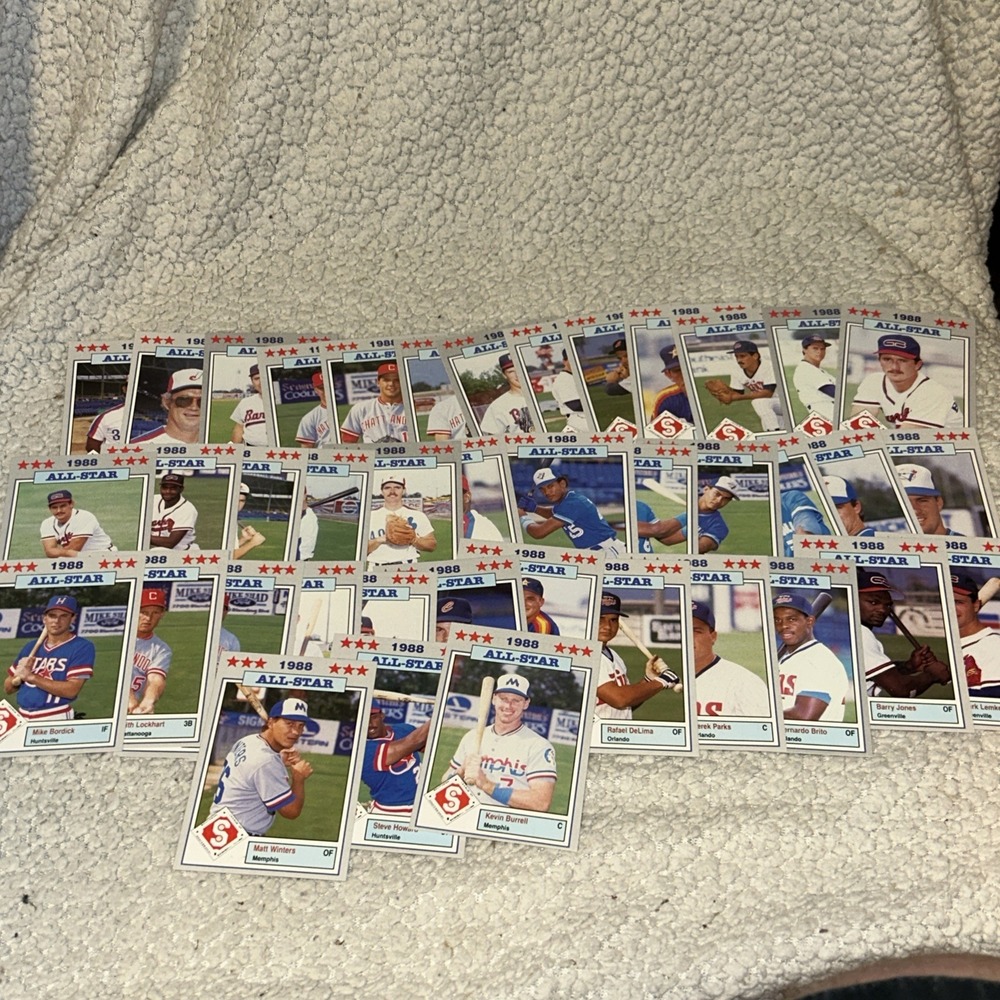 1988 Southern League All-Star Baseball Card Lot E3‎